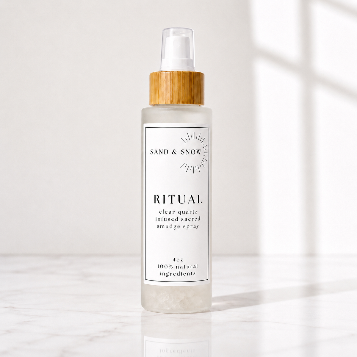 RITUAL | 4oz | Clear Quartz–Infused Sage + Palo Santo Sacred Smudge Spray