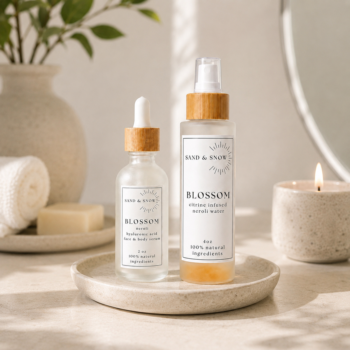 Blossom | 2oz | Organic Neroli Hyaluronic Acid Face and Body Serum