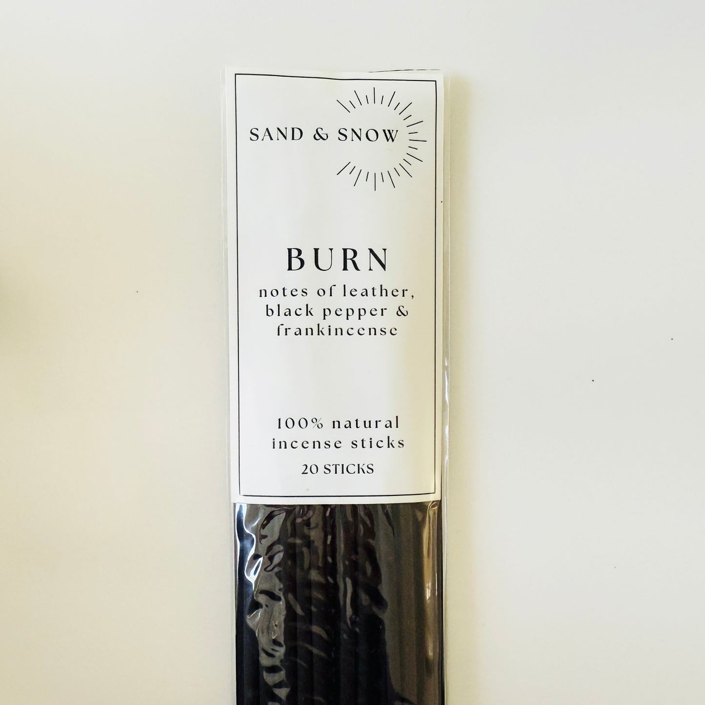 BURN | 20 sticks | notes of leather, black pepper & frankincense