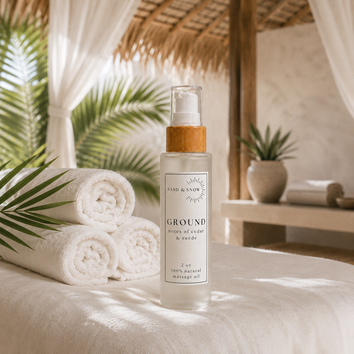 Ground | 2oz | Cedar & Suede Massage Oil