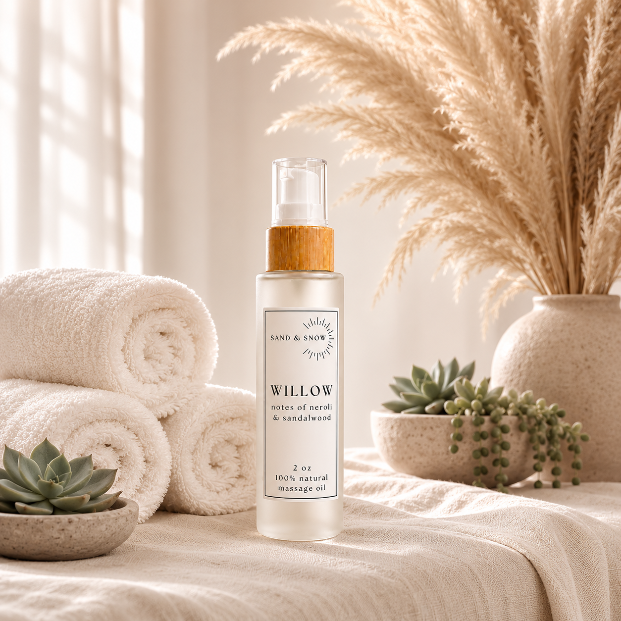 Willow | 2oz | Neroli & Sandalwood Massage Oil