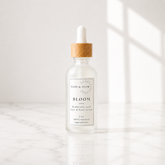 Bloom | 2oz | Organic Rose Hyaluronic Acid Face and Body Serum