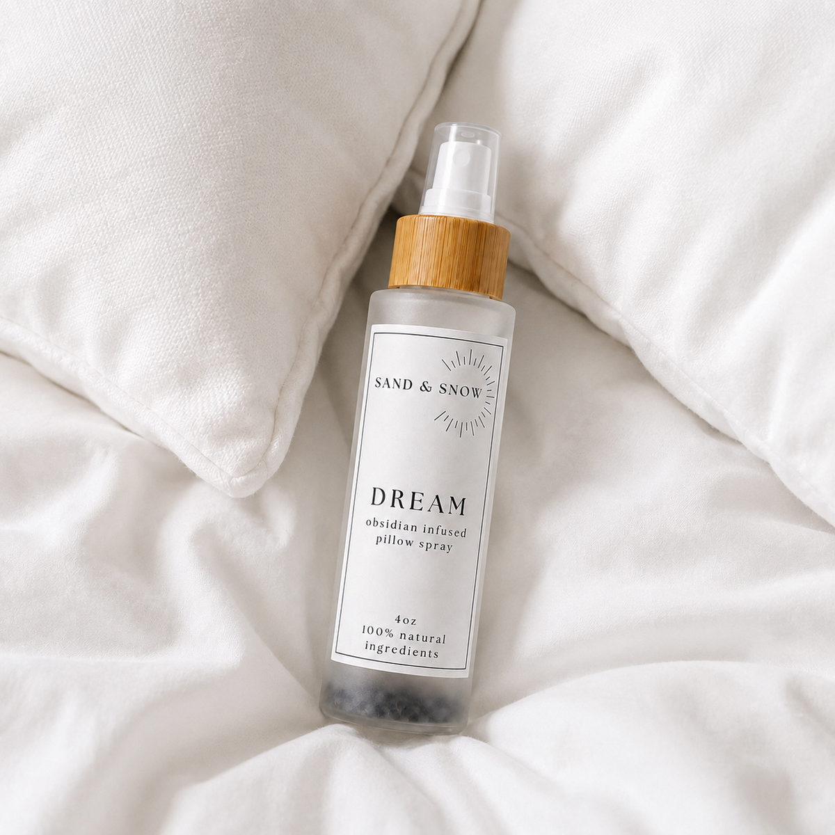 DREAM | 4oz | Obsidian Infused Lavender + Vanilla Dream Pillow + Linen Mist
