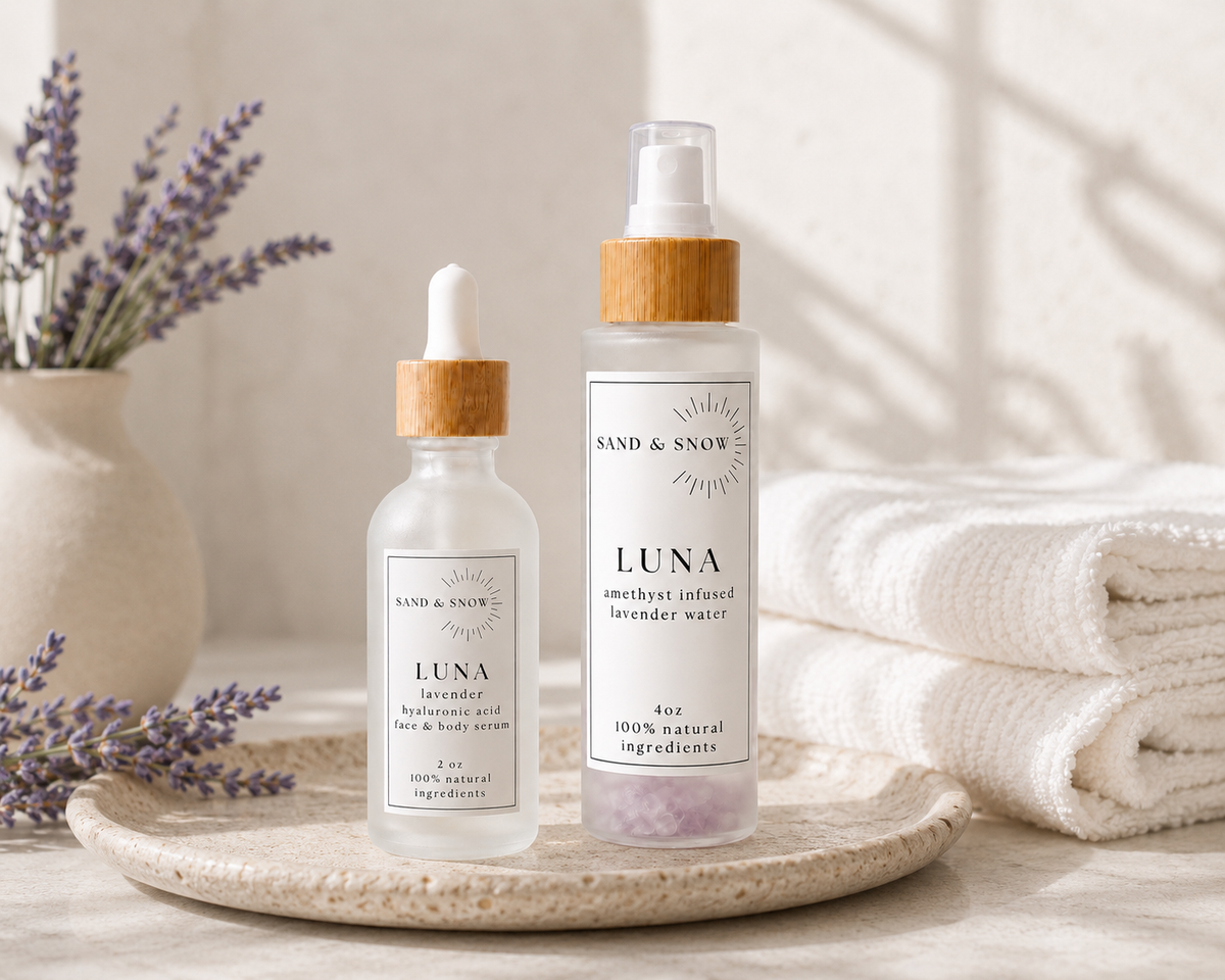 Luna | 2oz | Organic Lavender Hyaluronic Acid Face and Body Serum