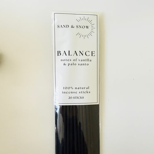BALANCE | 20 sticks | notes of palo santo & vanilla