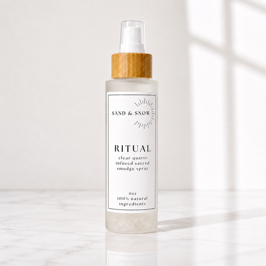 RITUAL | 4oz | Clear Quartz–Infused Sage + Palo Santo Sacred Smudge Spray