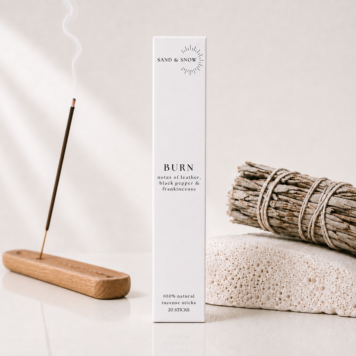 BURN | 20 sticks | notes of leather, black pepper & frankincense