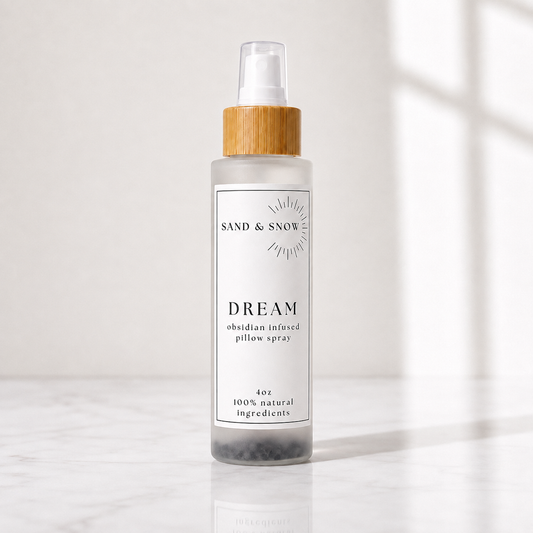 DREAM | 4oz | Obsidian Infused Lavender + Vanilla Dream Pillow + Linen Mist
