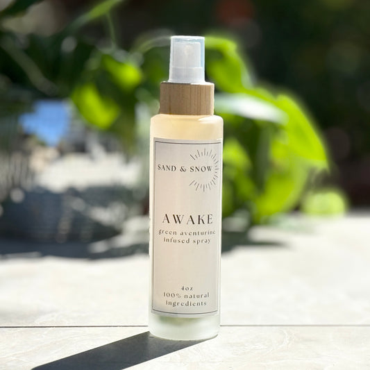 AWAKE | 4oz | Green Aventurine Infused Lime + Vanilla Room + Energy Mist