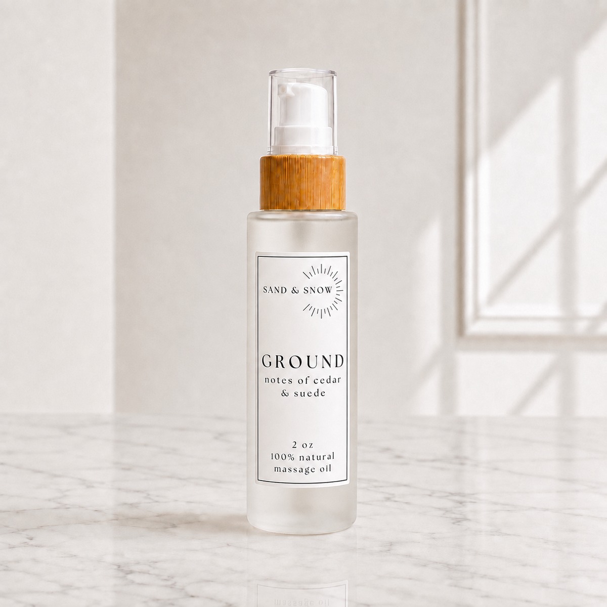 Ground | 2oz | Cedar & Suede Massage Oil